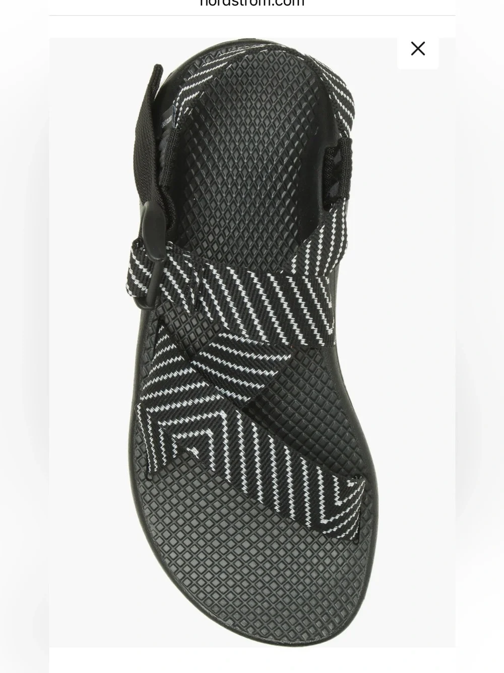 Chaco Black & White Striped Z-Style Sandal